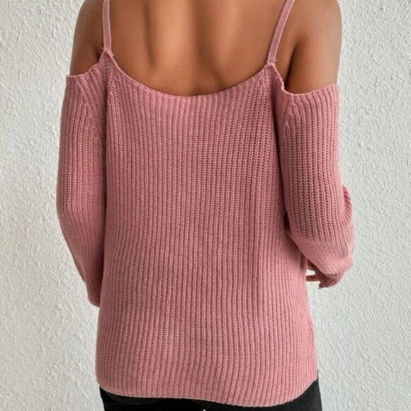 New Luxe wrap cold shoulder sweater - Picture 3 of 7